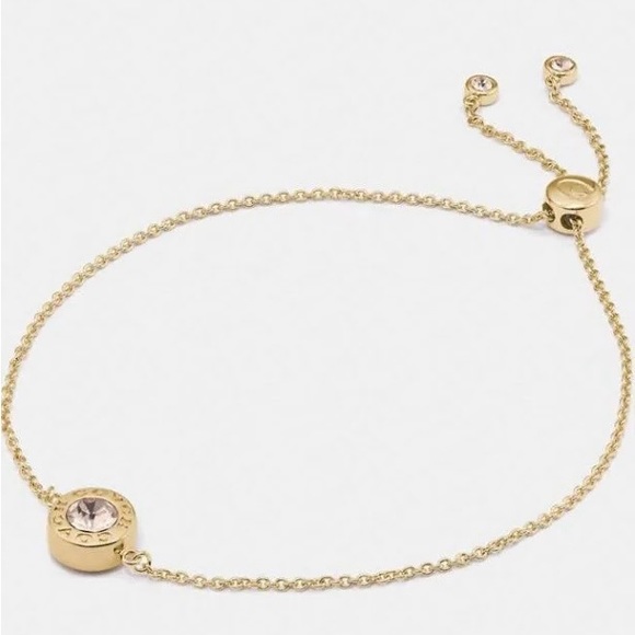 Coach Open Circle Slider Bracelet- Gold/Pink, BNWT | Style No. F67072 - Picture 2 of 6